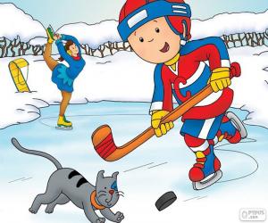 Puzzle Caillou και Gilbert, χόκεϊ
